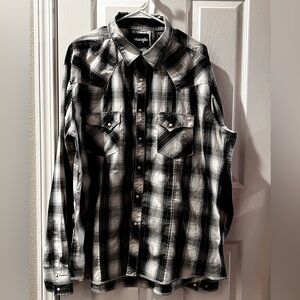 Men’s Wrangler Pearl Snap Western shirt XXL